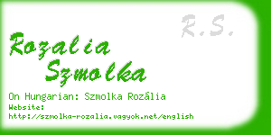 rozalia szmolka business card