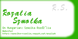 rozalia szmolka business card